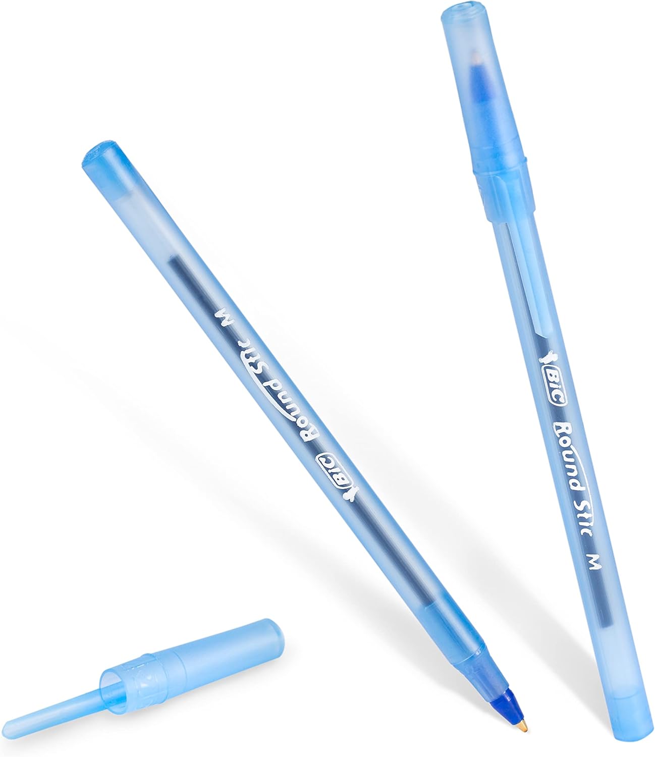 BIC Round Stic Xtra Life Ballpoint Pen with 1.0 mm Medium Point and Consistent Ink Flow, 60-Count in Blue Ink - Image 2