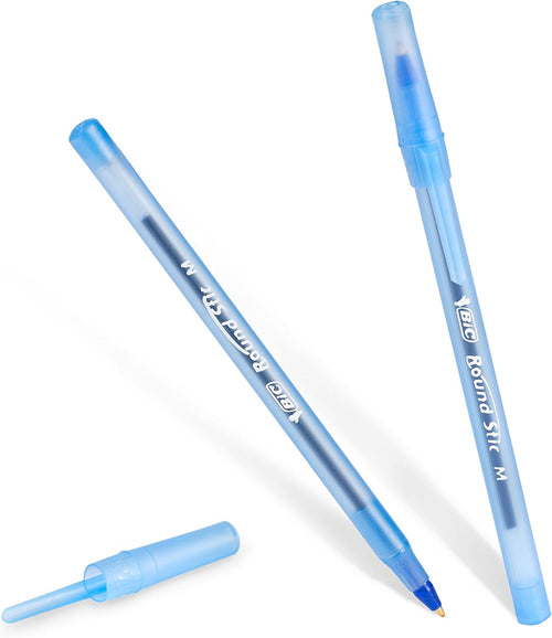 BIC Round Stic Xtra Life Ballpoint Pen with 1.0 mm Medium Point and Consistent Ink Flow, 60-Count in Blue Ink - Image 2