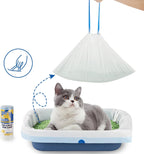 Petverse XL litter box liner bag showing drawstring closure detail