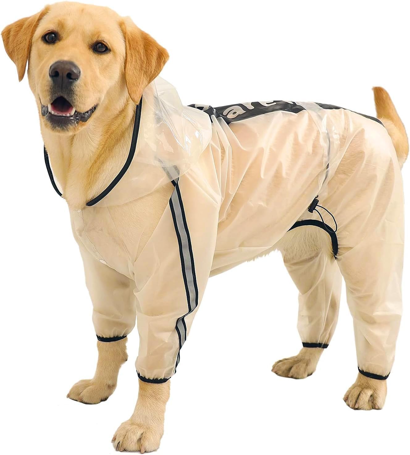 Olsa Dog Raincoat, Dog Hooded Slicker Poncho, 4 Legs Rain Jacket with Reflective Stripe, Water Proof Rain Snow Clothes with Hood for Small Medium Dogs - Image 10