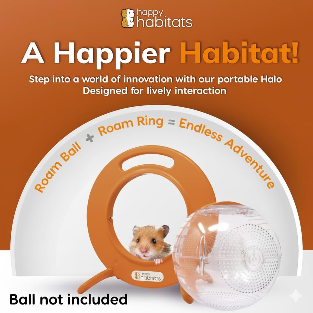 Roam Ring Accessory - Convert Your Hamster Ball into a Small Pet Carrier for Safe, Active Play - Small Animal Toys for Gerbils, Mice & More - Must-Have Pet Rat and Hamster Accessories - Image 4