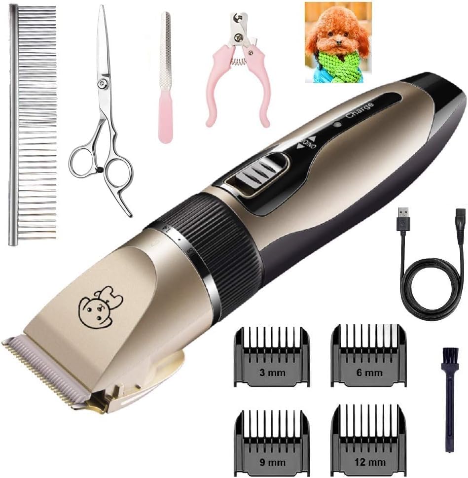Agirav electric pet grooming clipper front view rechargeable cordless dog trimmer