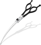 Dragon Creek 6.5" Downward Curved Dog Grooming Scissors Shears for Grooming Face and Paws Safety Round Tips Shears Trimming Cutting Scissors for Dog Cat Pet Black - Image 10
