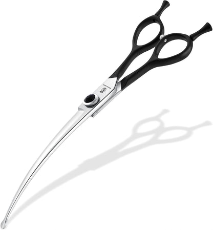 Dragon Creek 6.5" Downward Curved Dog Grooming Scissors Shears for Grooming Face and Paws Safety Round Tips Shears Trimming Cutting Scissors for Dog Cat Pet Black - Image 10