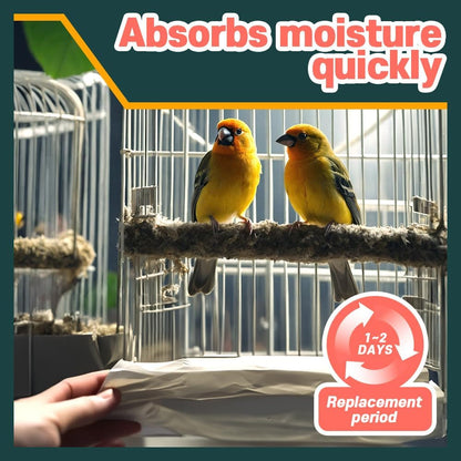 Ha Shi cage liner placed in a parrot enclosure