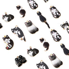 Collection of 10 styles cat charms for bracelets