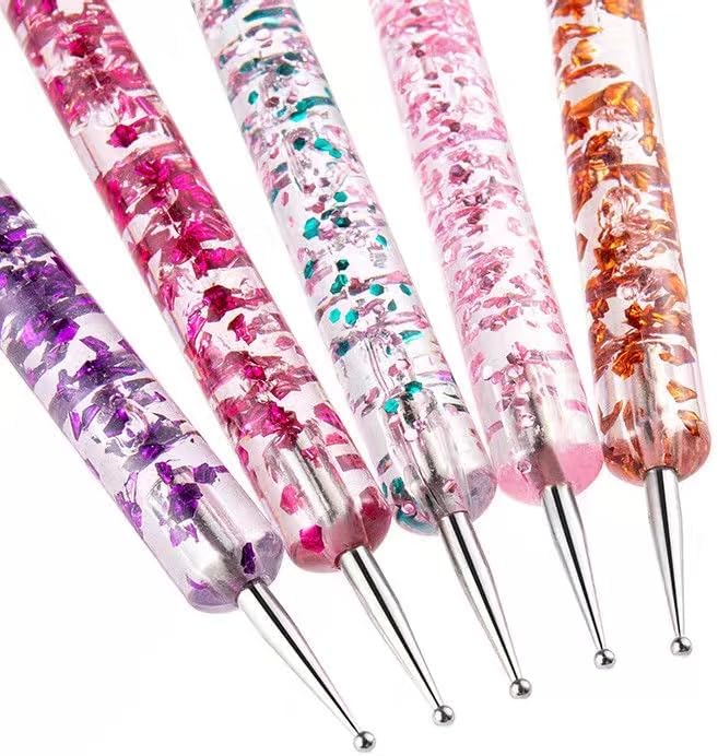 Five professional nail art liner brushes for detailed painting