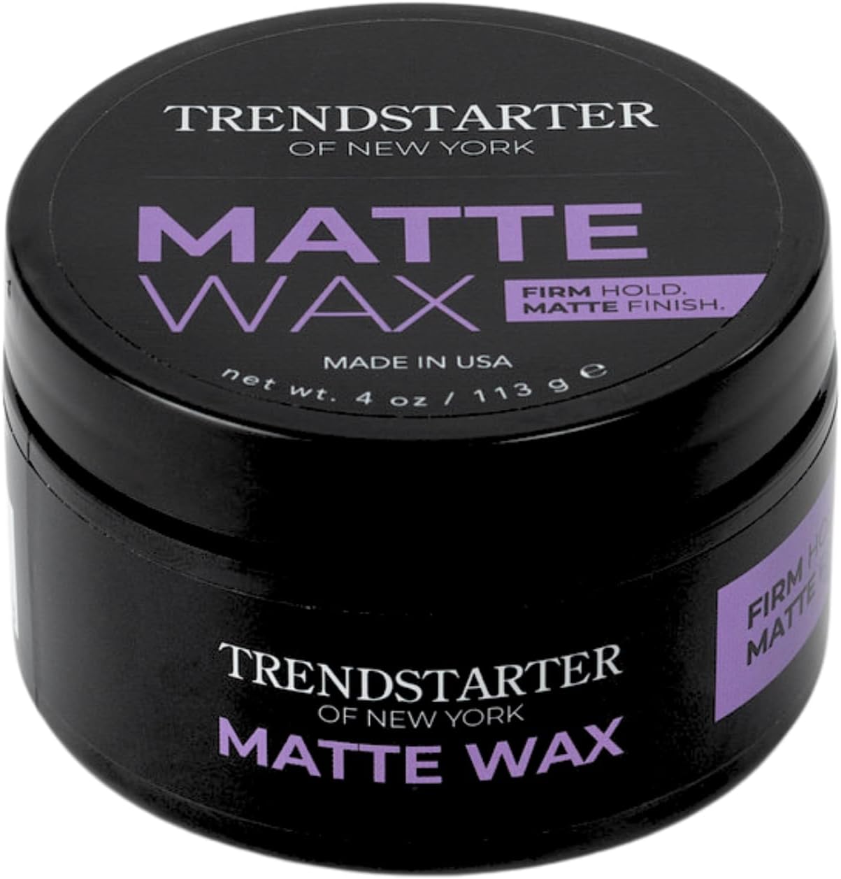 TRENDSTARTER Matte Wax firm hold hair pomade front view for natural men grooming