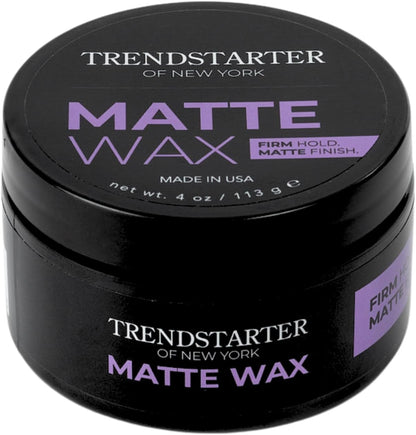 TRENDSTARTER Matte Wax firm hold hair pomade front view for natural men grooming