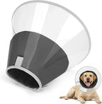 Joypig large dog cone collar with soft padded edges front view