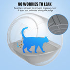 Fumoi brand grey cat litter tray mat accessory showing scratch resistant material quality.