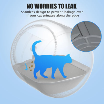 Fumoi brand grey cat litter tray mat accessory showing scratch resistant material quality.
