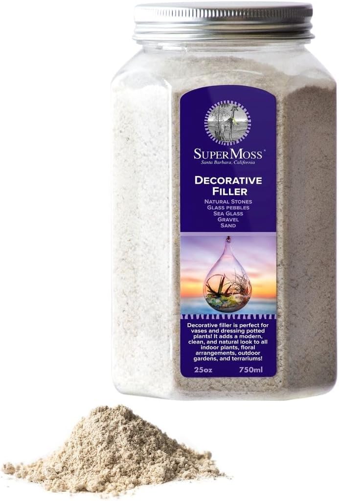 Aquarium with SuperMoss fine white sand substrate