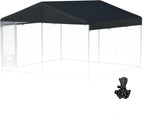 LYBOSH premium imported pet kennel canopy layout showing all included tie down accessories