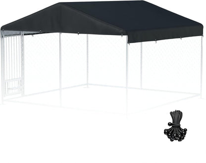LYBOSH premium imported pet kennel canopy layout showing all included tie down accessories
