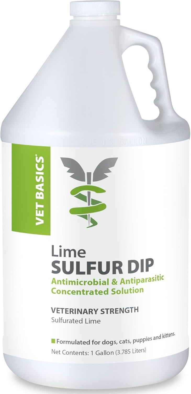 Vet Basics Lime Sulfur Dip - Skin Itch Relief Concentrated Antimicrobial & Antiparasitic Solution for Dogs, Cats, Puppies, Kittens & Horses, Helps Manage Ringworm, Mange, Skin Irritation, 16oz - Image 10