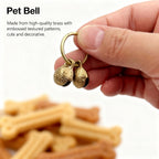 Premium brass anti lost pet tracker bells with attachment rings.