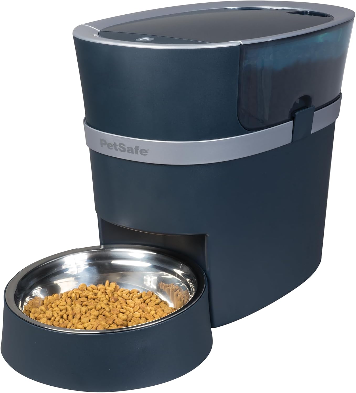 PetSafe Smart Feed automatic dog and cat feeder front view displaying sleek electronic design.