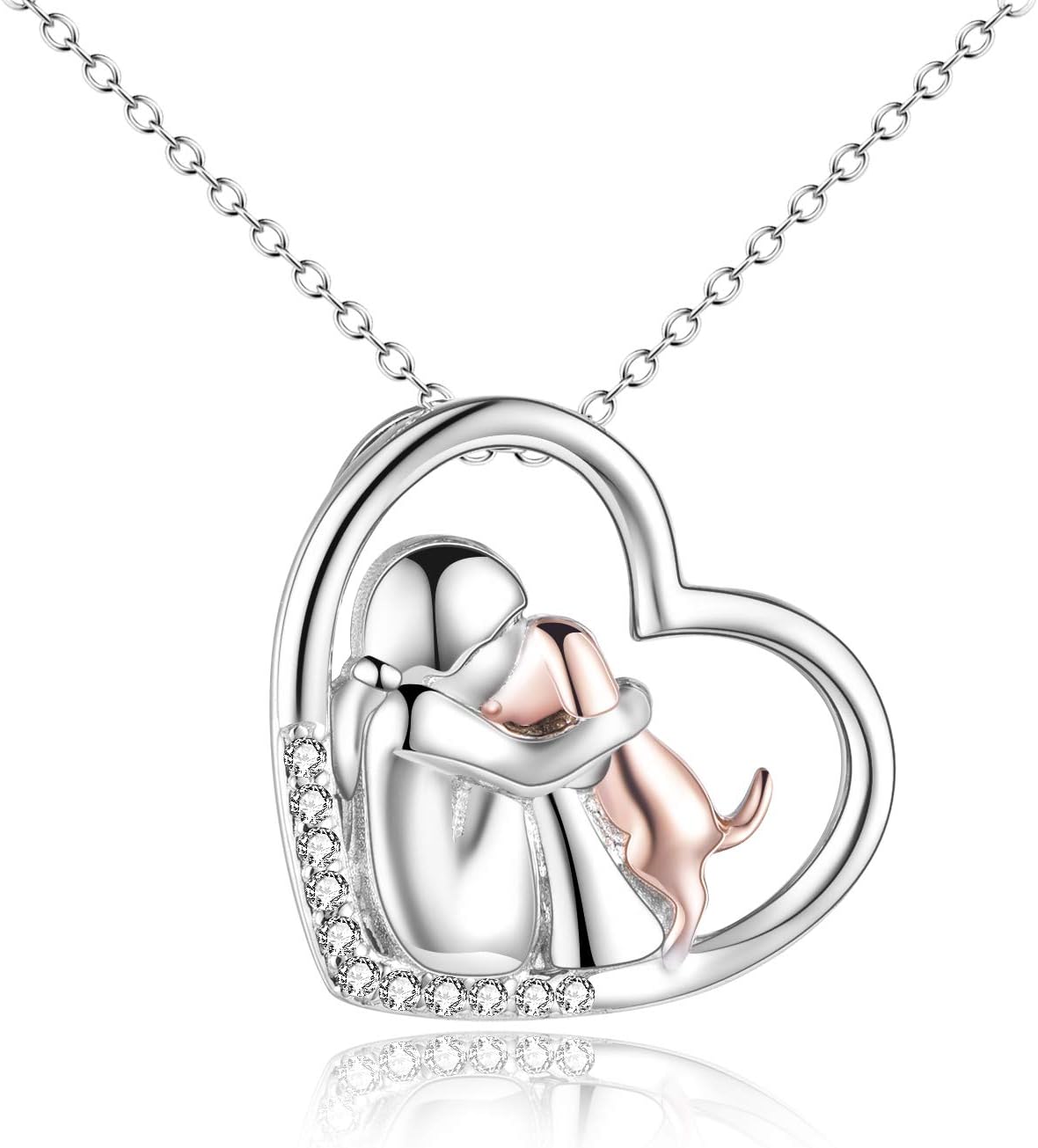 YFN Sterling Silver Keepsake Dog Pendant Necklace Dog Lover Memorial Gifts for Women - Image 9