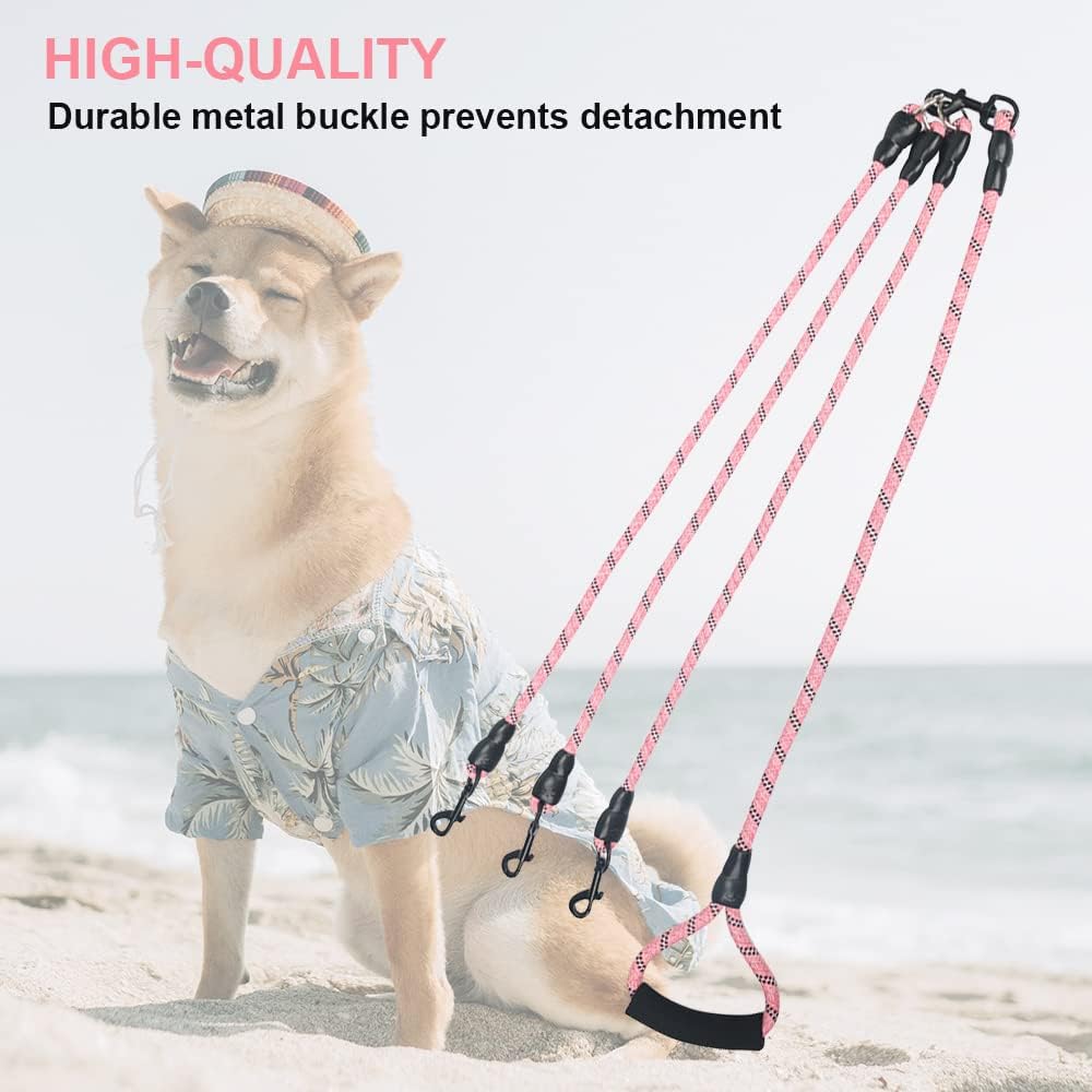 Three pink detachable lead segments connected to the central zinc alloy swivel mechanism.