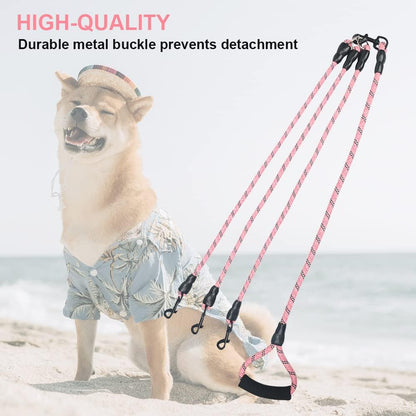 Three pink detachable lead segments connected to the central zinc alloy swivel mechanism.