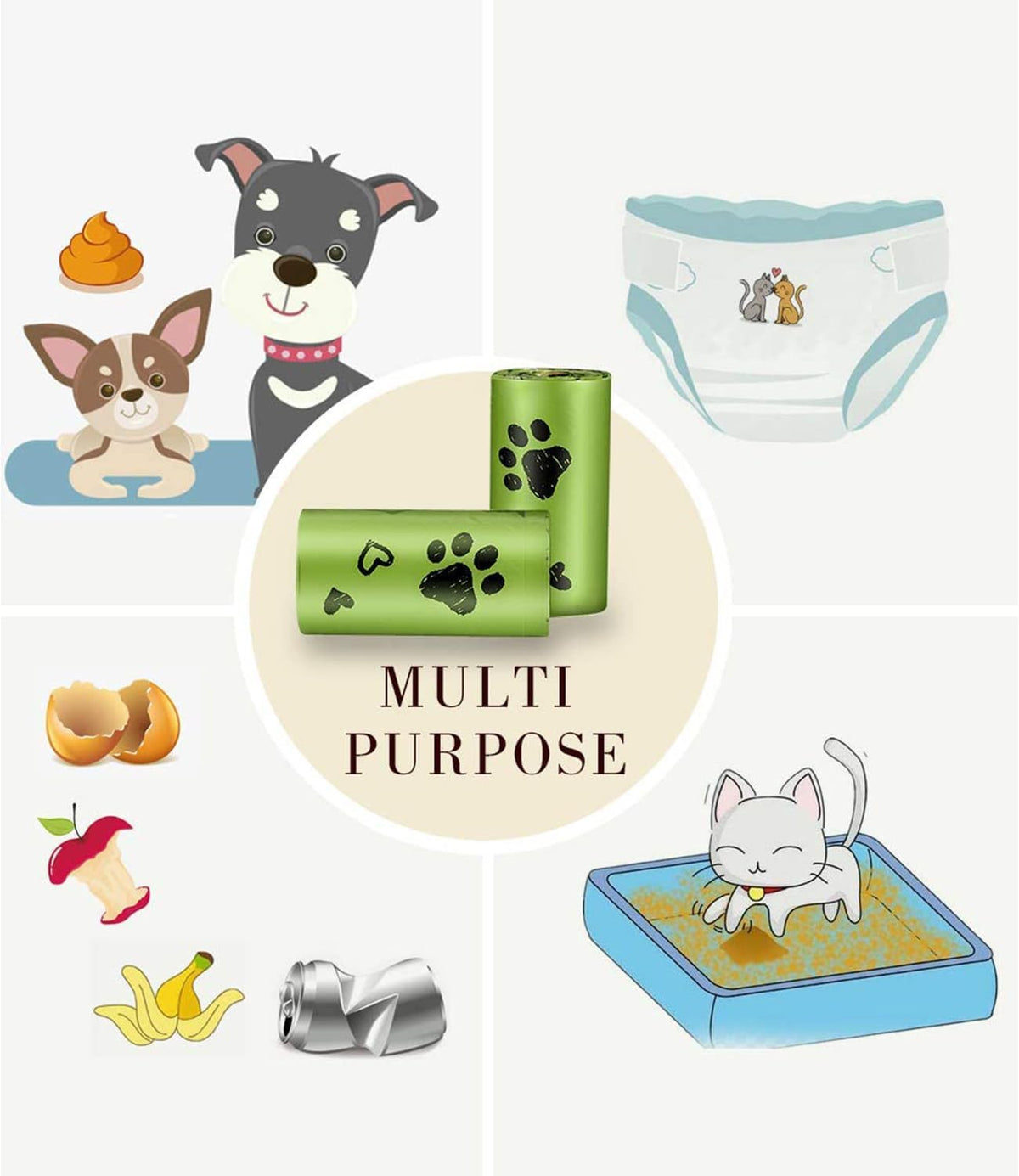 Premium imported USA pet accessories showing durable large dog waste bags for outdoor walks