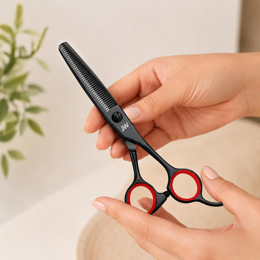 JW Shears TSB40 thinning shear displaying the 40-tooth blending layout.