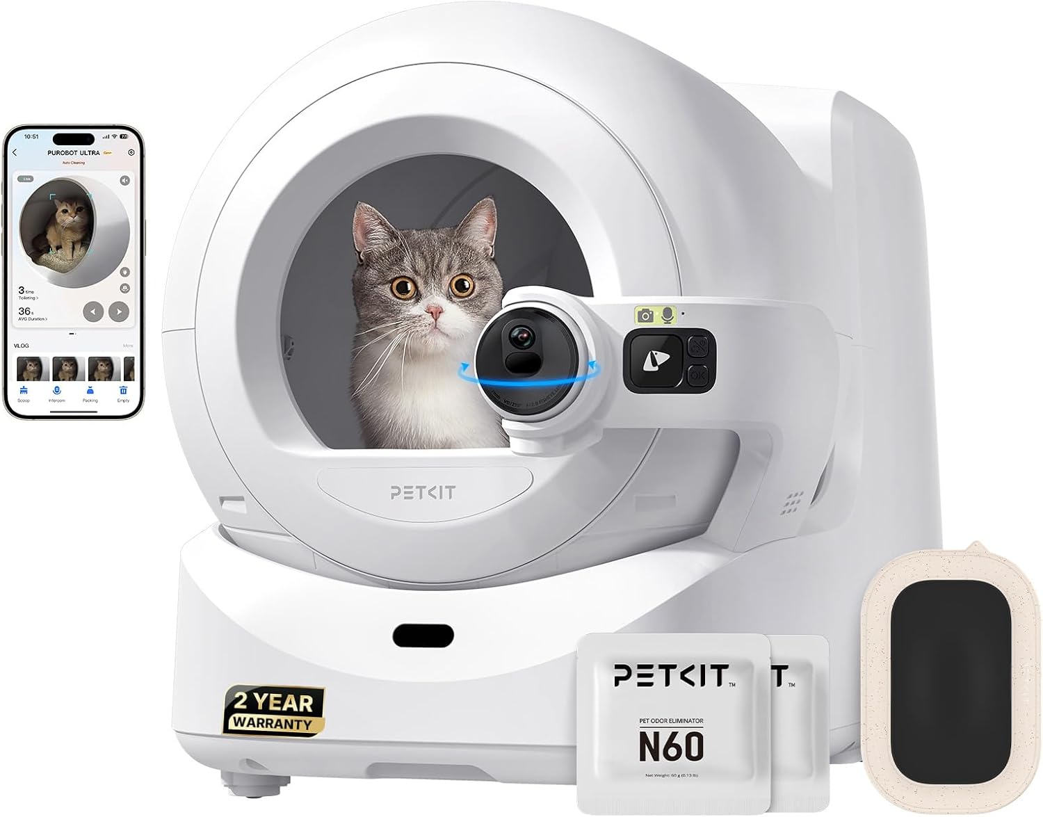 Authentic USA imported PETKIT trash bag refills for automatic cat toilet
