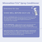 Medicated pet antifungal spray bottle showcasing active ingredients and veterinary formula.