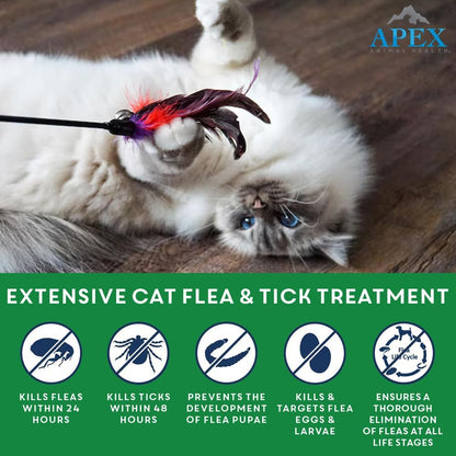 Topical flea treatment drops for cats over 1.5 pounds six count supply