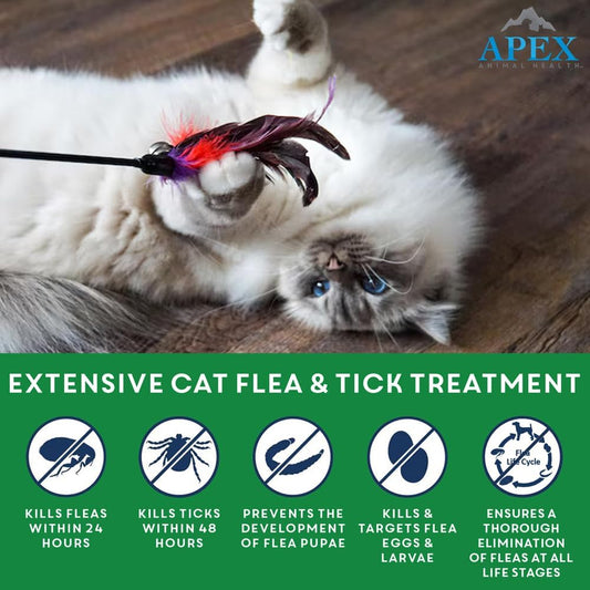 Topical flea treatment drops for cats over 1.5 pounds six count supply