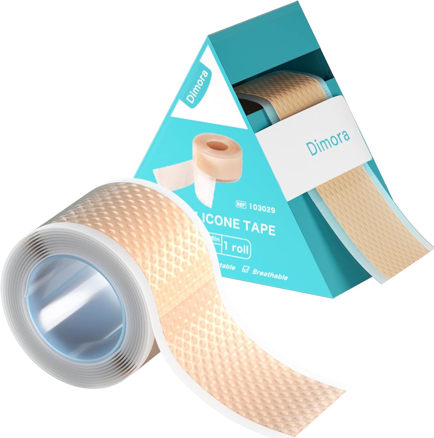 Dimora Silicone Medical Tape front view of the single roll packaging for sensitive skin first aid care.