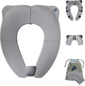 Baby Proof Me Essentials travel potty seat front view open on adult toilet