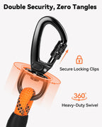 Joytale long leash converted into a backyard tie out cable