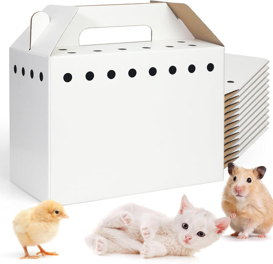 Disposable Cardboard Pet Carrier for Small Animals-12 Pack - Image 1