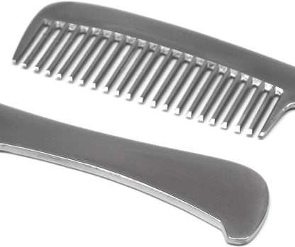 Durable aluminum horse tail comb with long ergonomic handle