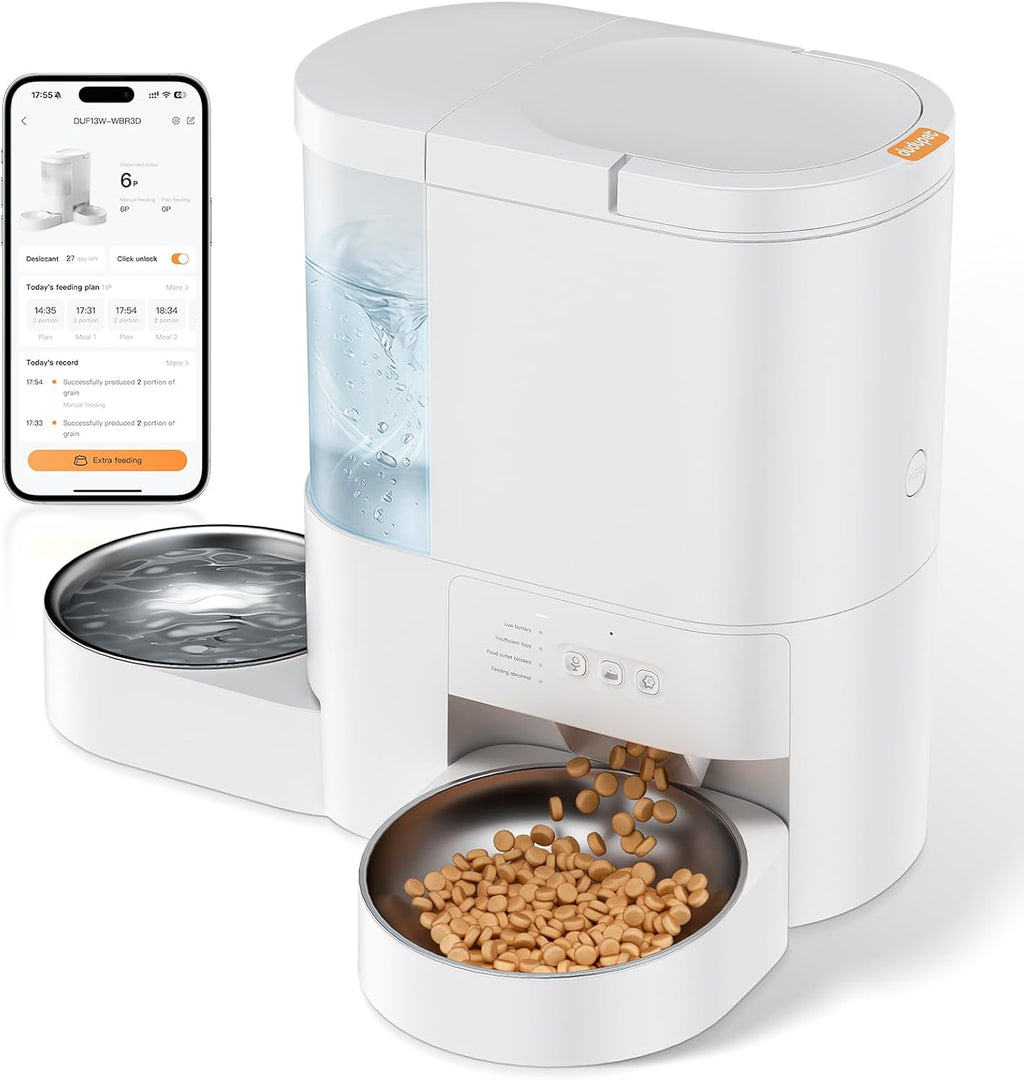 Automatic Cat Feeder with Camera, 2 in 1 Cat Food and Water Dispenser, 2K HD Video and Night Vision, 5G App Controlled Timed Pet Feeder,4L Food & 3L Gravity Waterer with 2-Way Audio for Cats Small Dog - Image 11