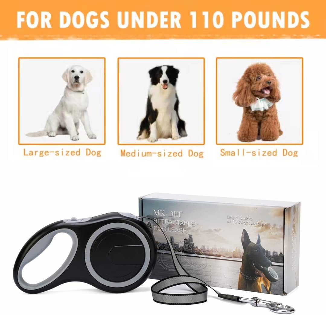 Side profile of Mk-Def 26ft leash for large dogs