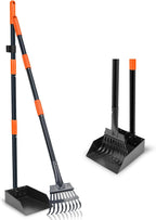 Compact upright storage view of the blue twocorn dog waste scooper.