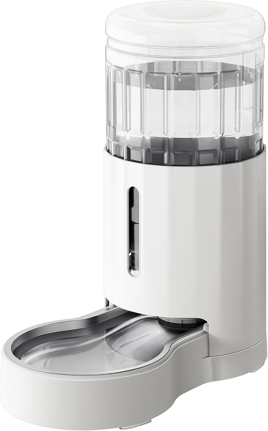 RIZZARI vertical tower pet water fountain displaying visible water level monitoring