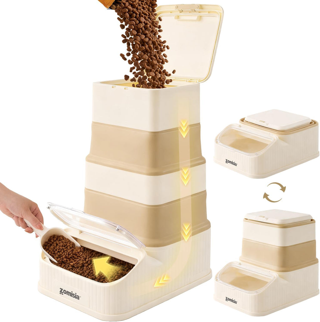Zomisia collapsible dog food storage container front view