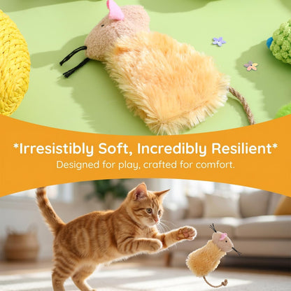 Hemoton Interactive Catnip Cat Toys angle view showing durable stitching and skin friendly plush materials.