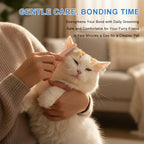 Detailed view of Meirivrn arc teeth grooming comb for cats