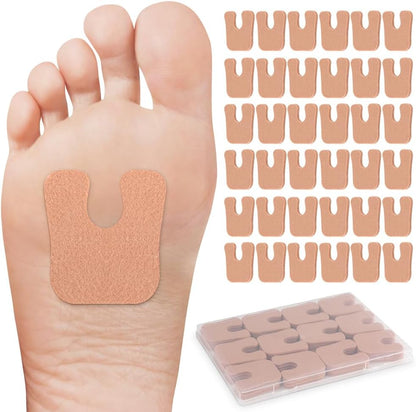 YDSIII U-Shaped Felt Callus Pads 36 count box front view showing packaging details