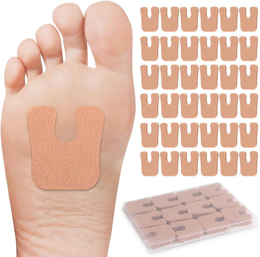 YDSIII U-Shaped Felt Callus Pads 36 count box front view showing packaging details