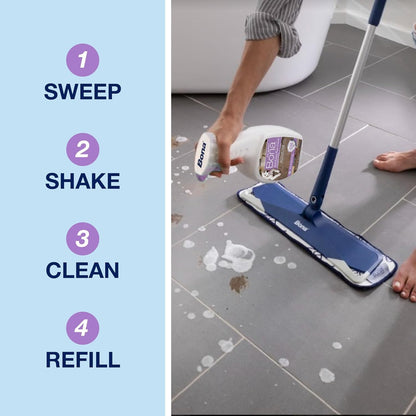 Bona cat odor guard technology spray bottle on tile floor