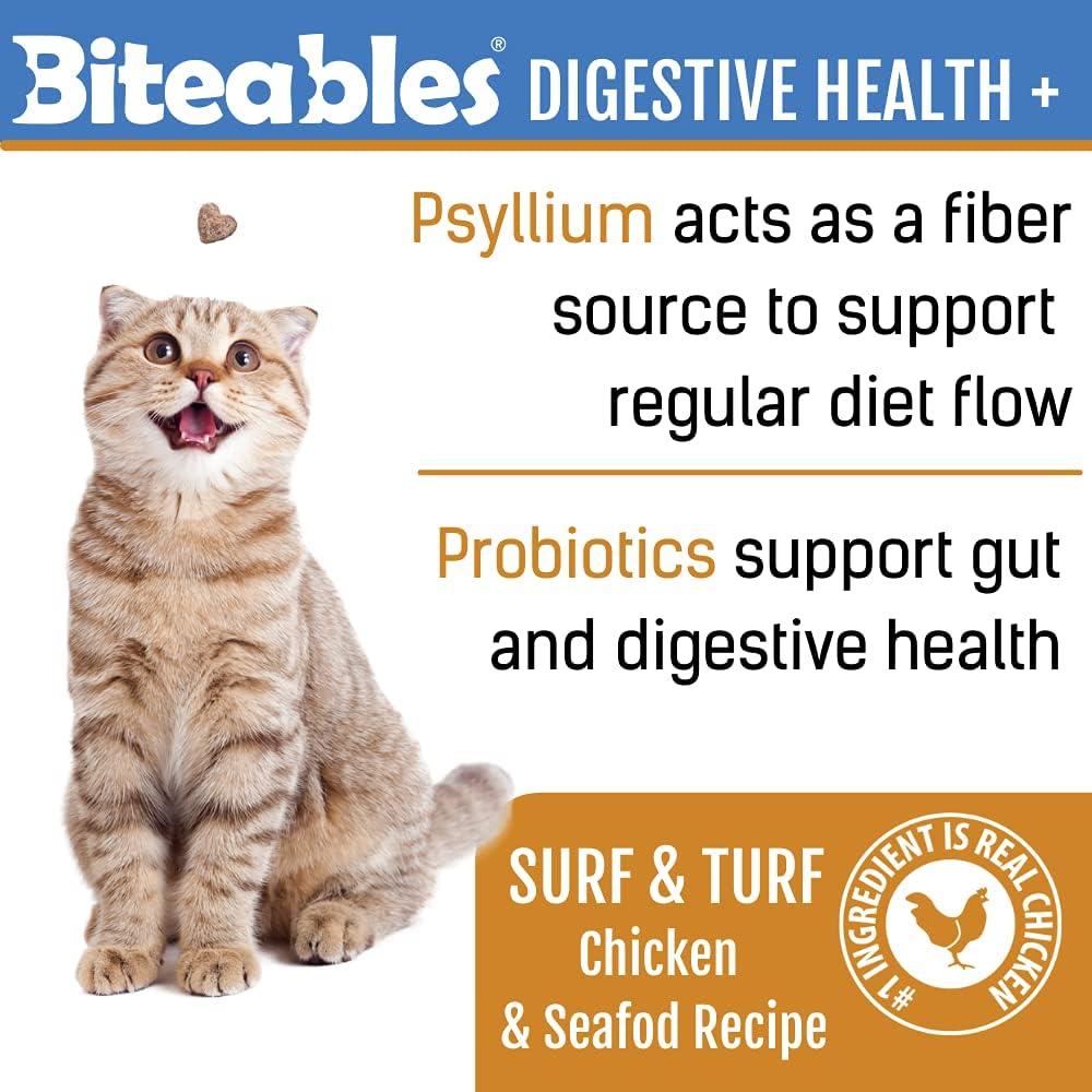 Get Naked natural probiotics and psyllium fiber cat treats pouch lifestyle shot.