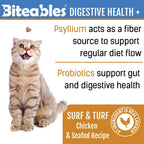 Get Naked natural probiotics and psyllium fiber cat treats pouch lifestyle shot.