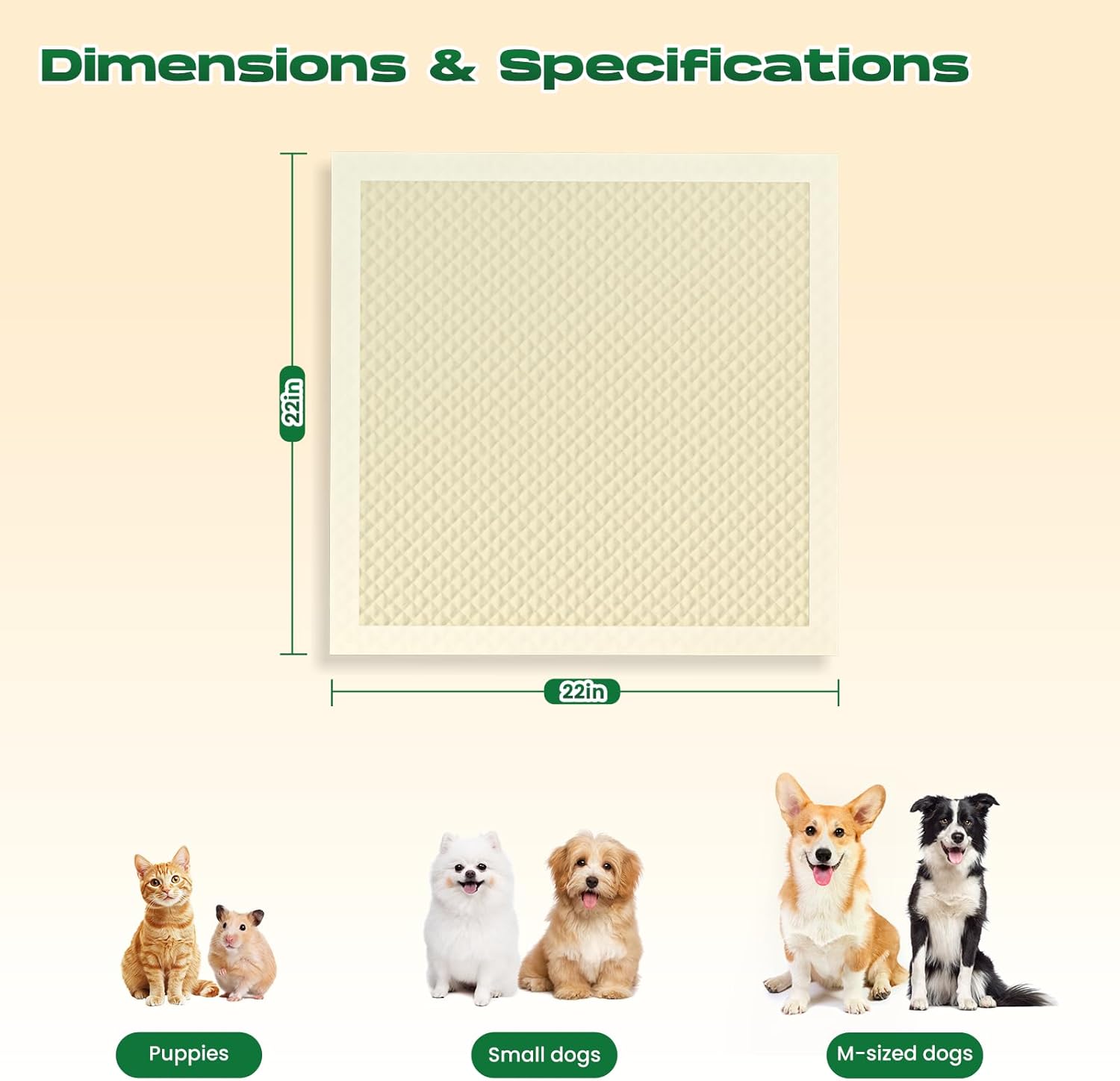 Doggo Doug premium imported pet training pads stacked neatly in a room.