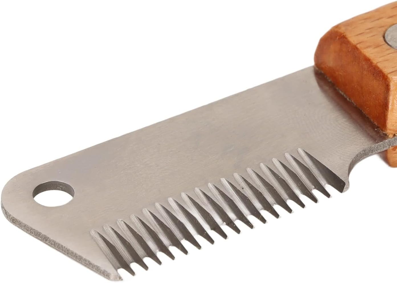 Tnfeeon multifunctional pet comb packaged for coarse coated dog and cat undercoat maintenance.